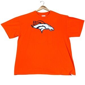 Denver Broncos‎ NFL Team Apparel T-Shirt Mens 2XL Orange #18 Peyton Manning EUC